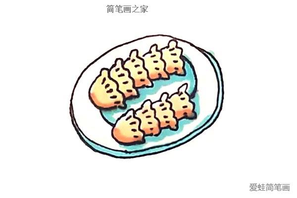 过年的饺子怎么画