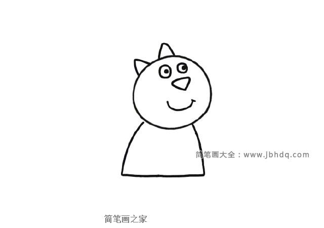 小猫凯迪简笔画