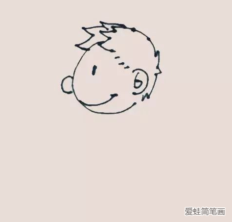 学生简笔画 男孩