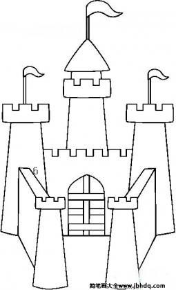 一年级童话城堡简笔画