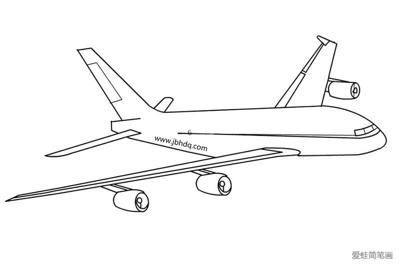 飞机的简笔画 涂色 颜色