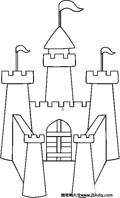 一年级童话城堡简笔画