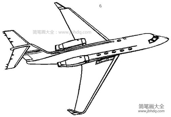 飞机简笔画简单又漂亮