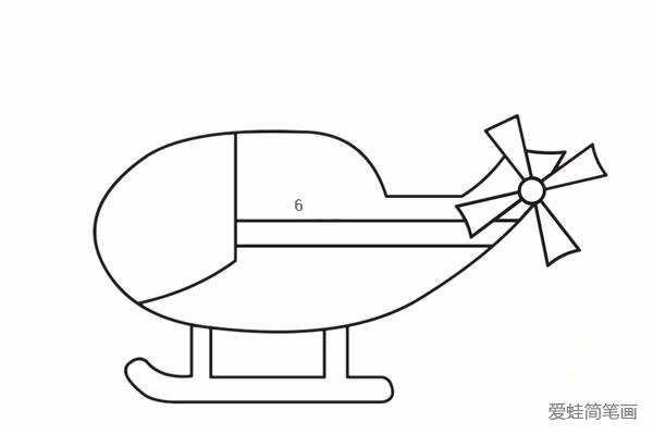 直升机简笔画儿童画