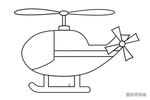 直升机简笔画儿童画