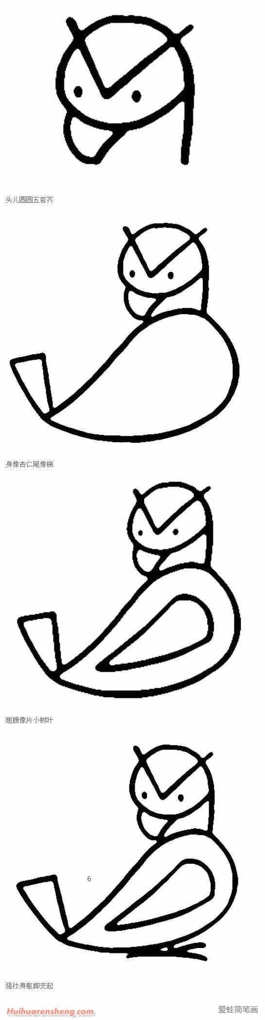 飞鹰简笔画手绘图片