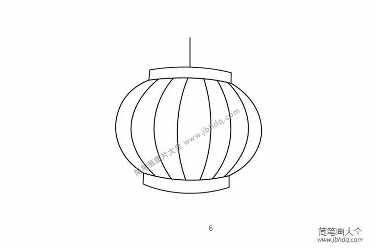 画灯笼简笔画步骤图片