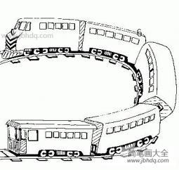 爬山车简笔画图片大全