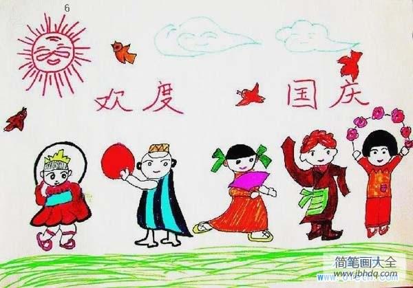 欢度国庆幼儿绘画作品