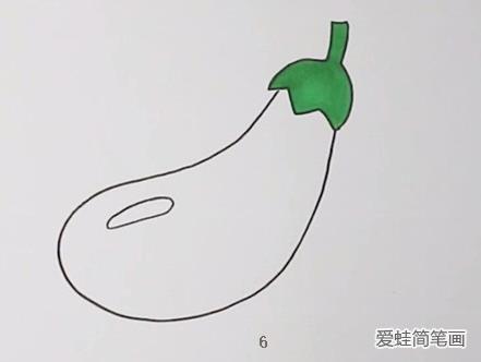 茄子简笔画图片彩色 儿童简笔画