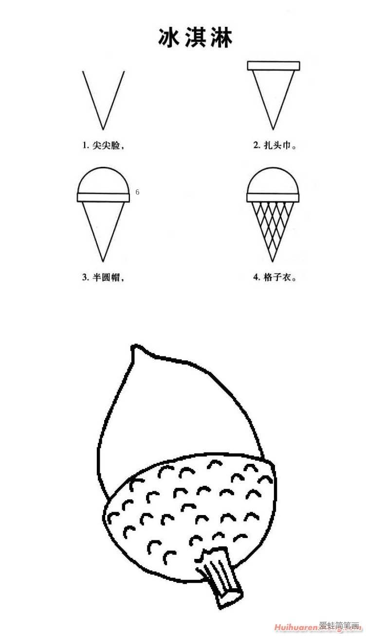 冰淇淋简笔画