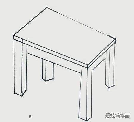 桌子简笔画