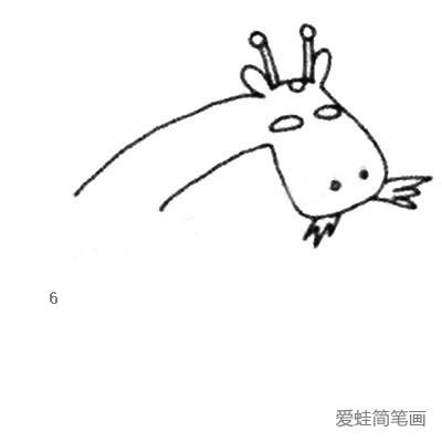 长颈鹿简笔画彩色可爱