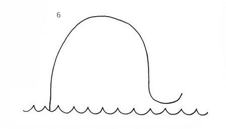 卡通鲸鱼简笔画