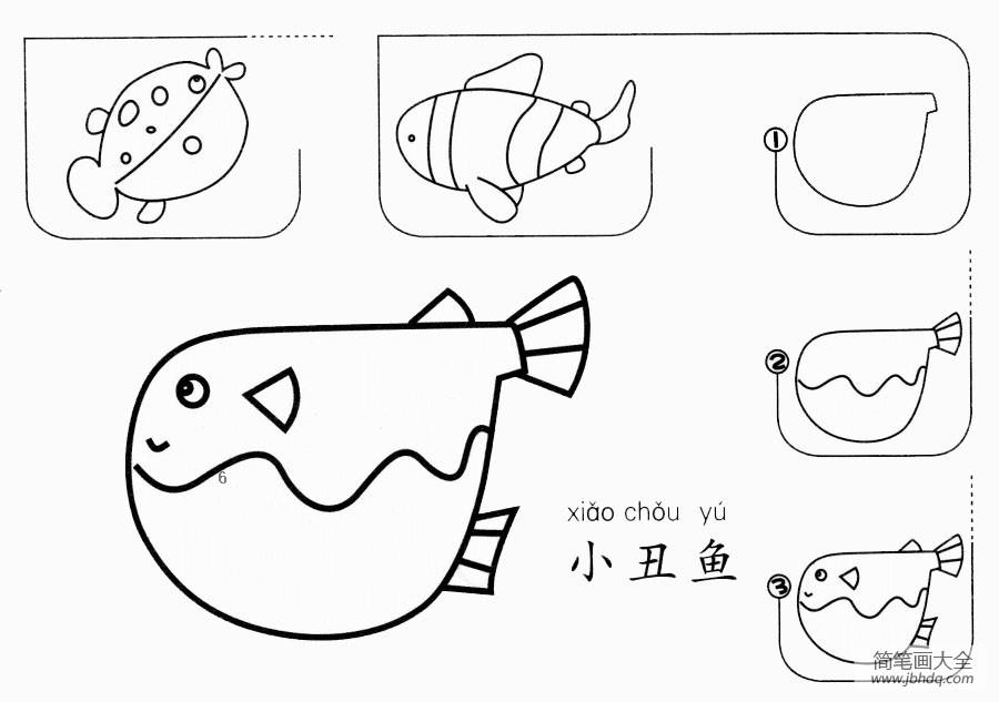 可爱的小丑鱼怎么画