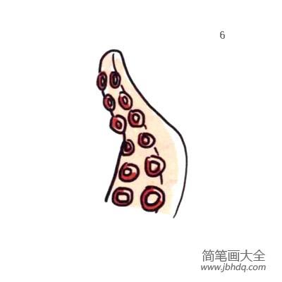 四步画出可爱简笔画 大光头章鱼