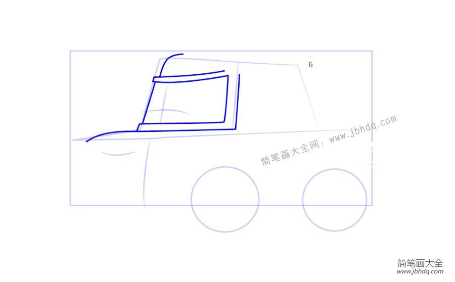 警车珀利出租车凯普简笔画