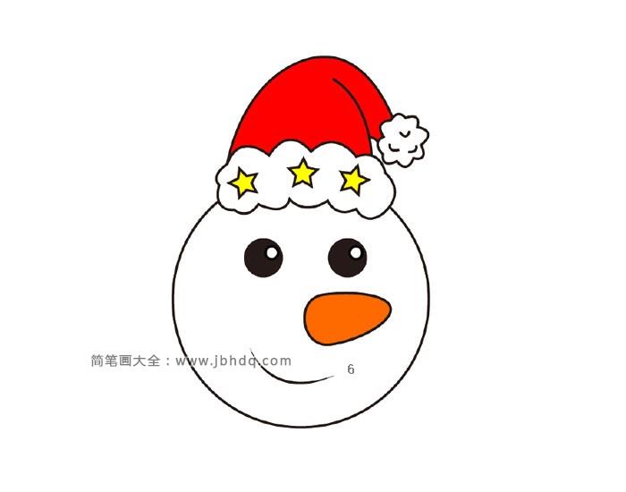 可爱的雪人头像简笔画9