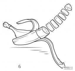 香蕉解剖图