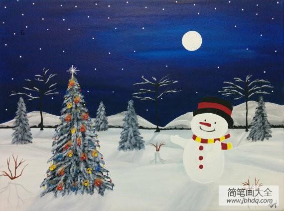 静静的雪人绘画作品在线看