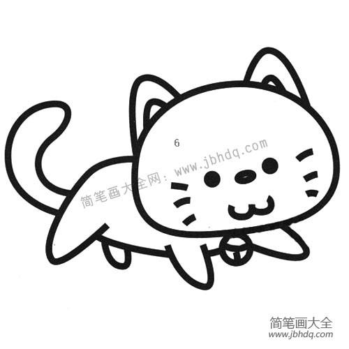 可爱的小猫简笔画教程