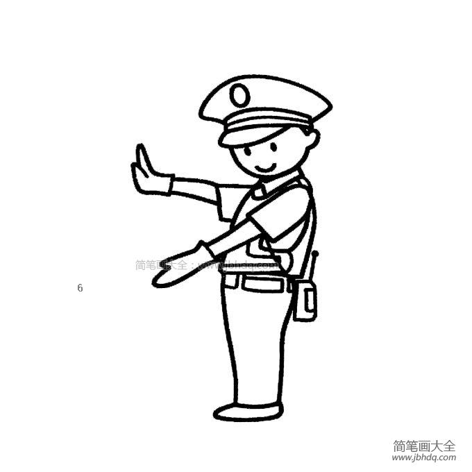 交警简笔画图片