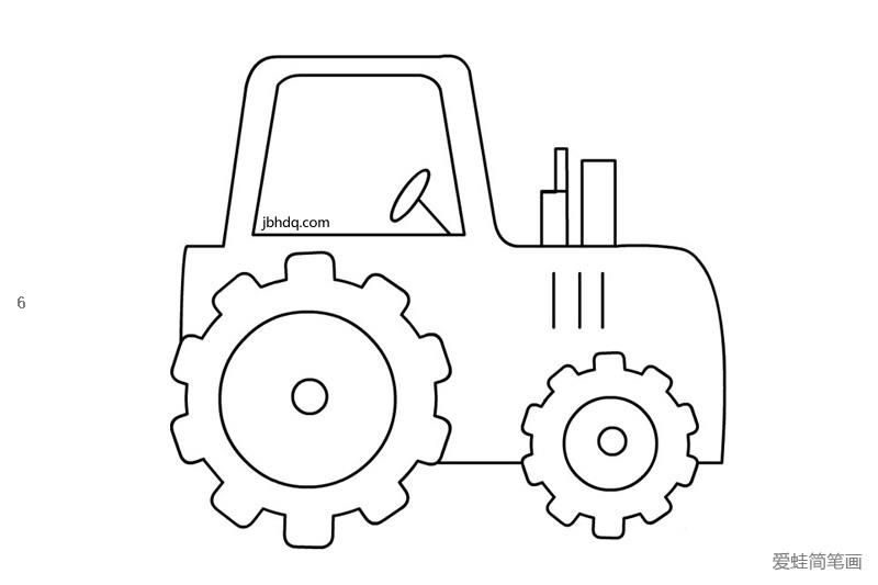 简单好画的农用拖拉机