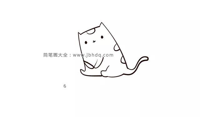 小猫钓鱼简笔画画法