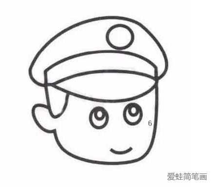 卡通警察头像的画法