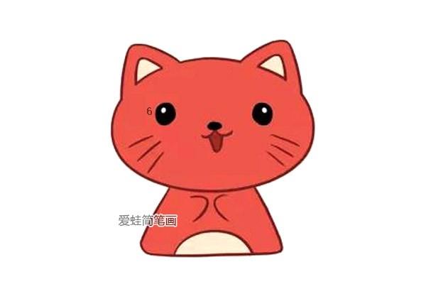 五张可爱的小猫简笔画图片