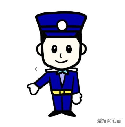 警察简笔画