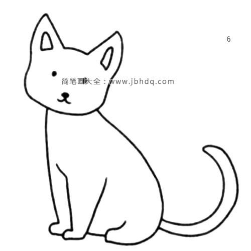 简单的小猫简笔画教程