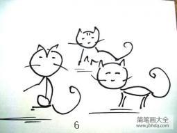 猫咪的简笔画画法