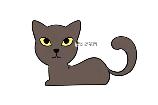 五张可爱的小猫简笔画图片