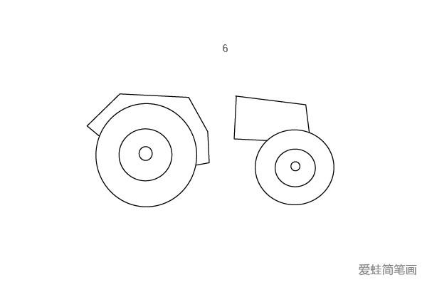 拖拉机的简单画法