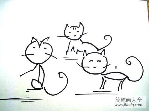 猫咪的简笔画画法