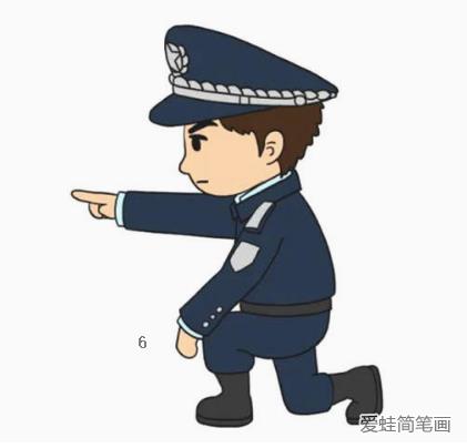 缉毒警简笔画画法