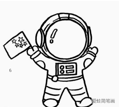 宇宙航天员简笔画