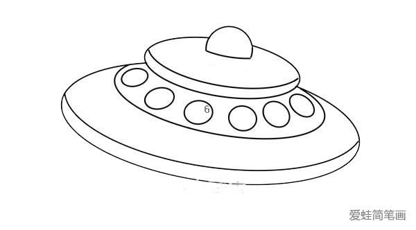 UFO飞碟简笔画