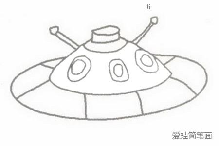 UFO飞碟彩色简笔画