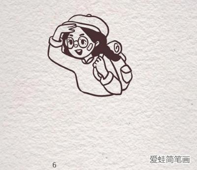 旅行小女孩简笔画教程