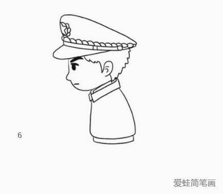 缉毒警简笔画画法