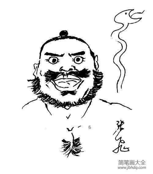 关于张飞的简笔画图片