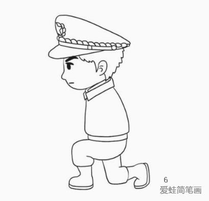 缉毒警简笔画画法