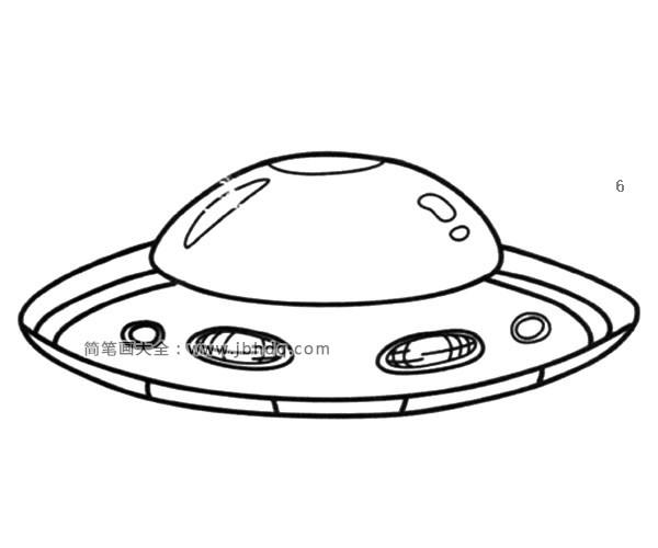 漂亮的飞碟简笔画图片