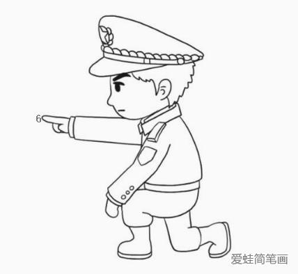 缉毒警简笔画画法