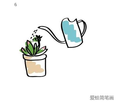 多肉植物简笔画图片