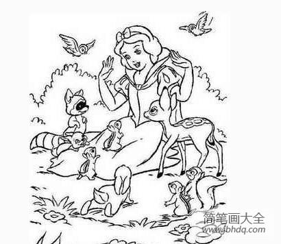 简笔画白雪公主怎么画 白雪公主图片简笔画