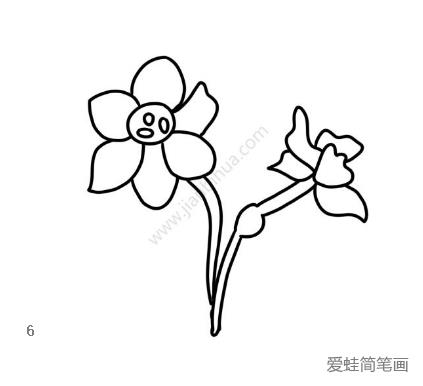 素雅的水仙花简笔画