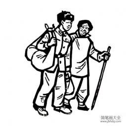 学习雷锋简笔画素材